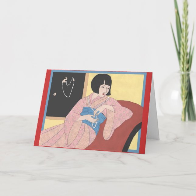 Cartão Art Deco Pearls (Frente)