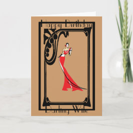 CARTÃO ART DECO WIFE GREETING CARD