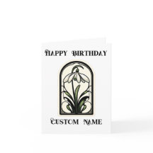 Art Nouveau Snowdrop Janeiro Nascimento Mês Flor