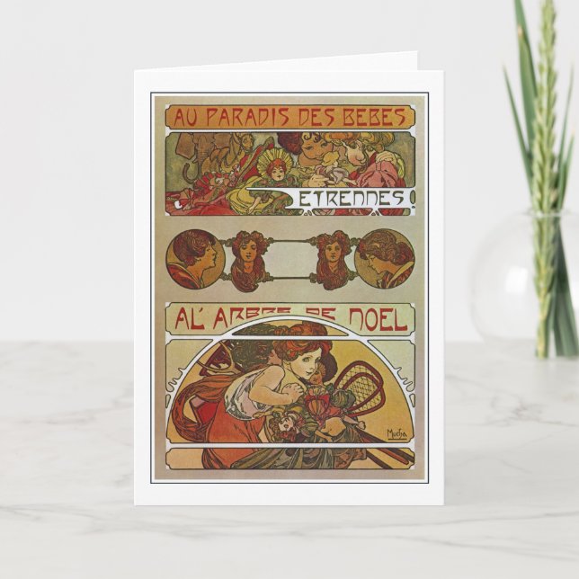 Cartão Art Nouveau Style, Mucha (Frente)