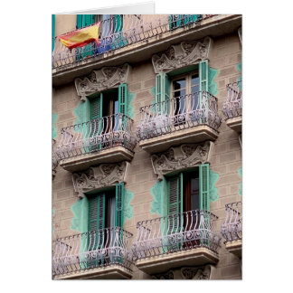 Cartão Art Nouveau Windows - Barcelona, Espanha