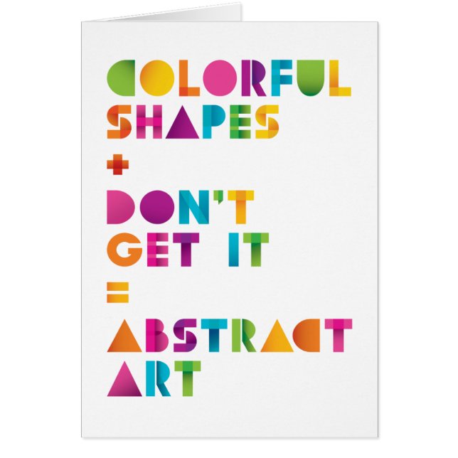 Cartão Arte abstracta (Frente)