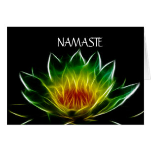 Cartão Arte abstracta da luz interna Lotus