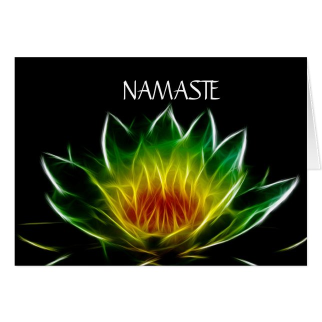 Cartão Arte abstracta da luz interna | Lotus (Frente horizontal)