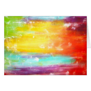 Cartão Arte abstracta das cores verdadeiras