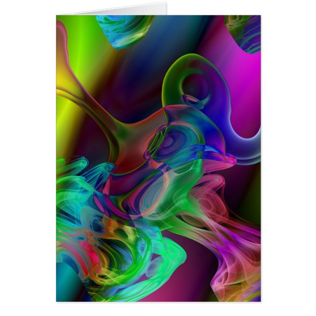 Cartão Arte abstrata do fumo (Frente)