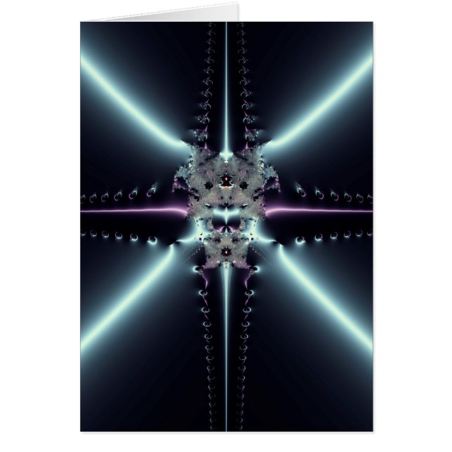 Cartão Arte Abstrata Estrela Azul (Frente)