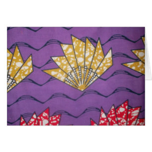 Cartão Arte abstrato africana: Ondas Paixão Roxas.