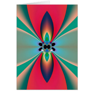 Cartão Arte abstrato Flor Funky