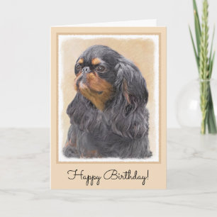 Cartão Arte Animal Original Pintura Inglesa Toy Spaniel