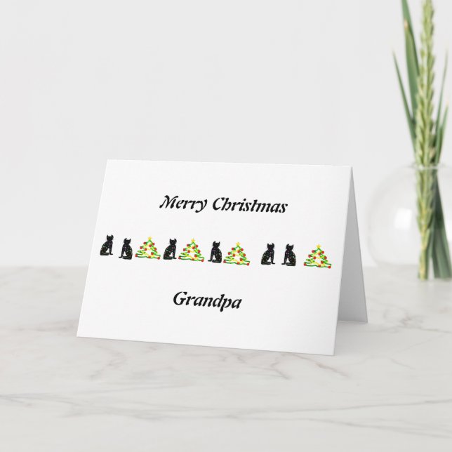 Cartão Arte, Clipart de Gato Fofo,personalizado (Frente)