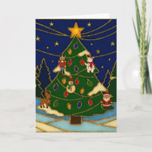 Arte Cloisonne Floresta Caprichosa Natal Clássico