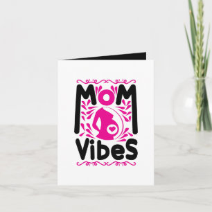 Cartão Arte com palavras Cute Mom Vibes