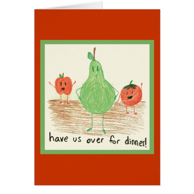 Cartão Arte Comida infantil (Frente)