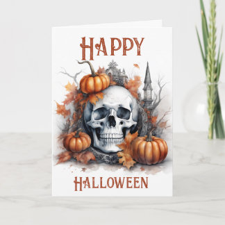 Cartão Arte Crônica Gótica do Halloween - Encantadora