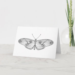 Cartão Arte da Borboleta Inspirada