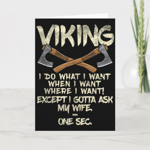 Cartão Arte da esposa dos vikings, eu pergunto à minha es