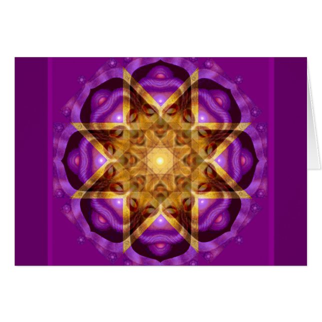 Cartão Arte da mandala de Buddha (Frente Horizontal)