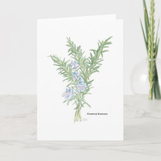 Cartão Arte da Rosemary em Flor