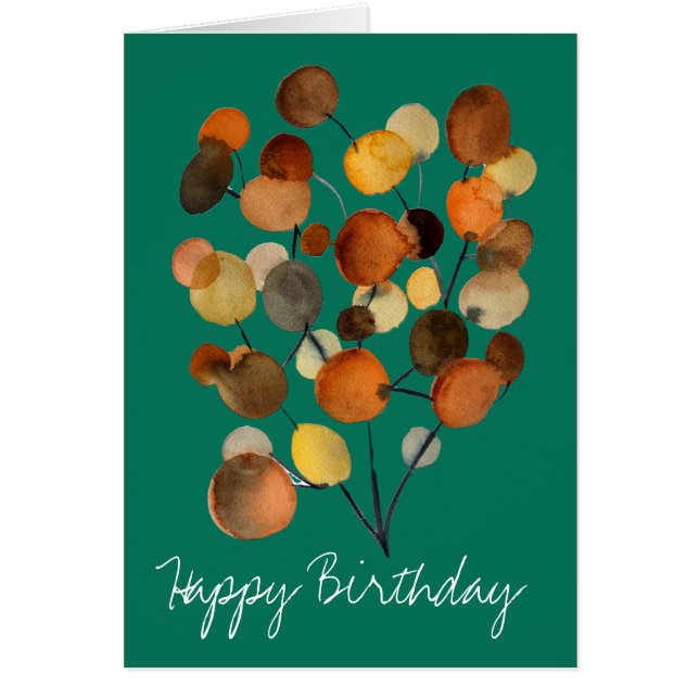 Cartão Arte da Terra de outono abstrato (Frente)