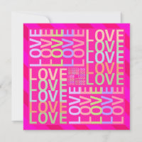 Arte da Tipografia "LOVE" do Pastel Moderno Chic