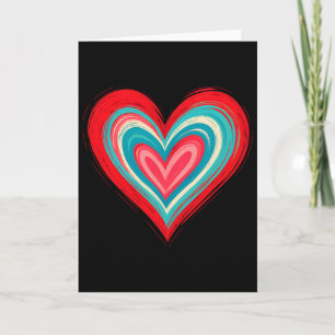 Cartão Arte de Amor do Dia dos Namorados com Coração Pint
