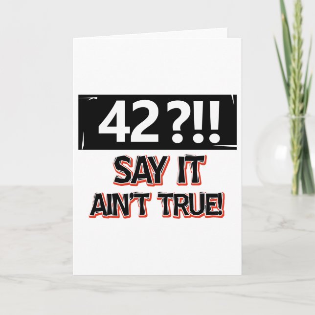 Cartão Arte de aniversário de 42 anos (Frente)