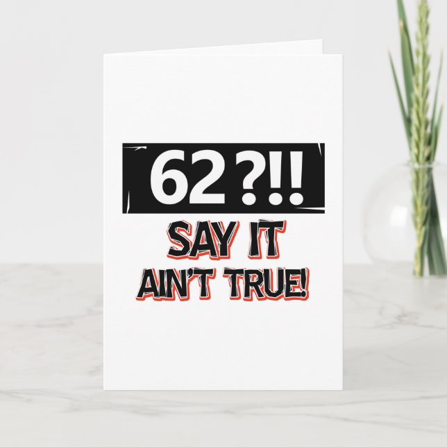 Cartão Arte de aniversário de 62 anos (Frente)