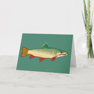 Cartão Arte de aniversário de peixes