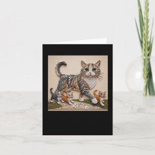 Cartão Arte De Arranjar Rochas Na Forma De Um Gato S