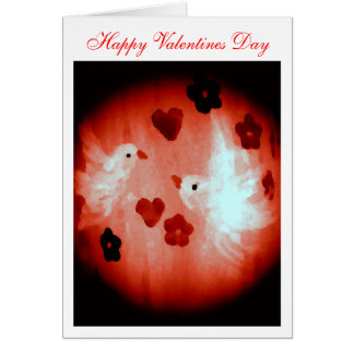 Cartão Arte de Aves do Amor