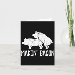 Cartão Arte de Bacon Engraçada para Homens e Mulheres, Po