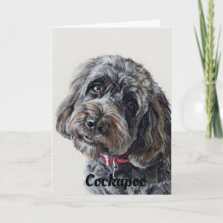 Cartão Arte de cão Cockapoo