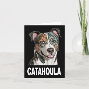 Cartão Arte de Cão Leopardo Catahoula Amantes de Animais