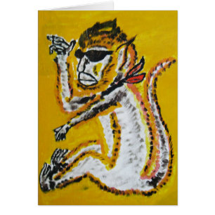 Cartão Arte de Circo Macaco