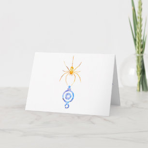 Cartão Arte de colagem SPIDER com XMAS ORNAMENT