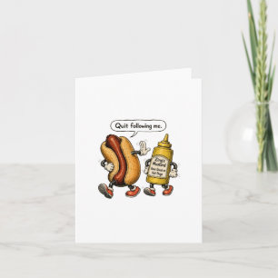 Cartão Arte de comida engraçada