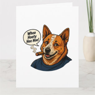 Cartão Arte de Desenho Animado de Cachorro Engraçado
