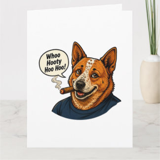 Cartão Arte de Desenho Animado de Cachorro Engraçado