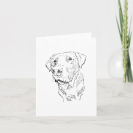 Cartão Arte de desenho do Labrador Retriever, Minimalista