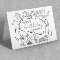 Arte de Dodle Feliz Aniversário Personalizado