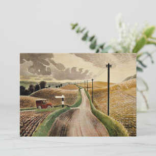 Cartão Arte de Eric Ravilious, Paisagem de Wiltshire