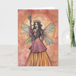 Cartão Arte de Fada Fantasia da Lua Âmbar por Molly Harri