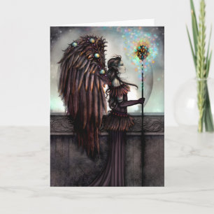 Cartão Arte de Fantasia de Fada Astral Gótica Nebulina