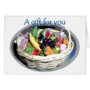 Cartão Arte de Fotografia de Gift Basket