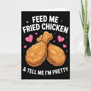 Cartão Arte de Frango Frito Para Homens Mulheres Crianças