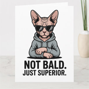 Cartão Arte de Gato Sphynx Superior com Atitude Sarcástic