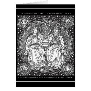 Cartão Arte de Gloria Patri do latino da trindade