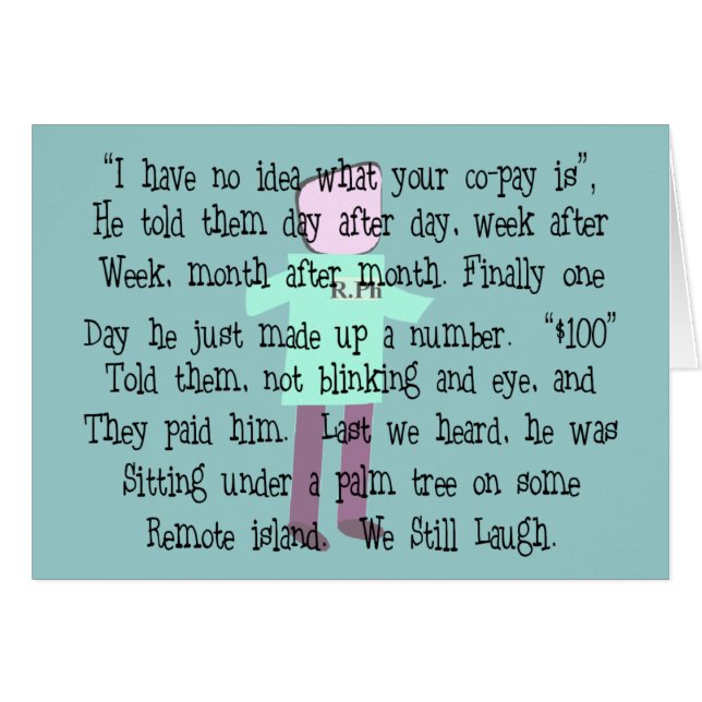 Cartão Arte de história dos "vingança do farmacêutico (Frente Horizontal)