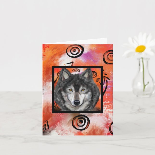 Cartão Arte de Lobo (Planta pequena)